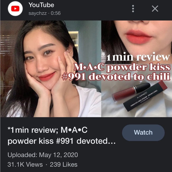 "DEVOTED TO CHILI" POWDER KISS LIQUID LIPCOLOUR by MAC - Picture 3 of 3